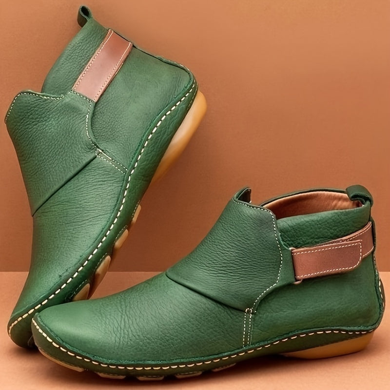 Elenya - Botines Sin Cordones de Piel Sintética