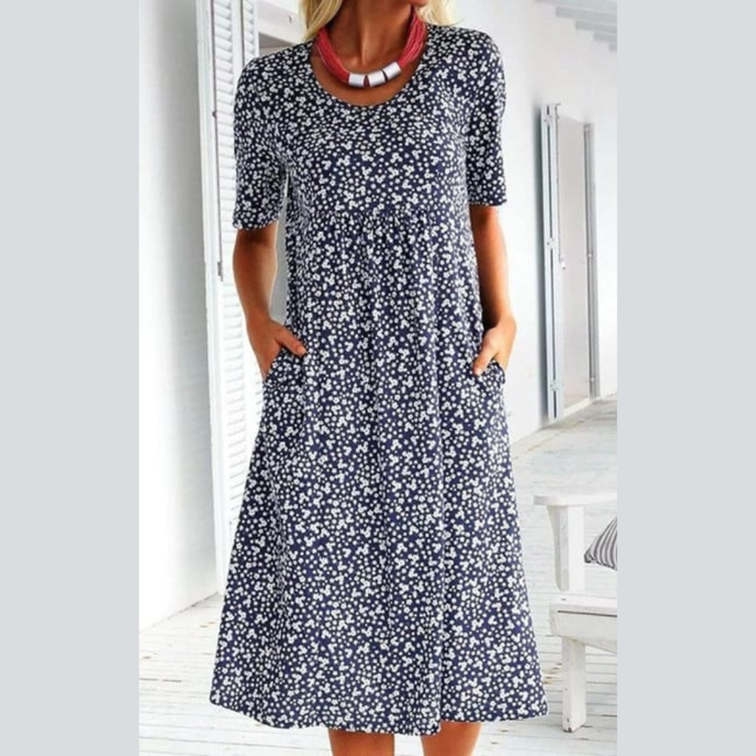 Wilda - Elegante Vestido Midi Con Estampado Floral