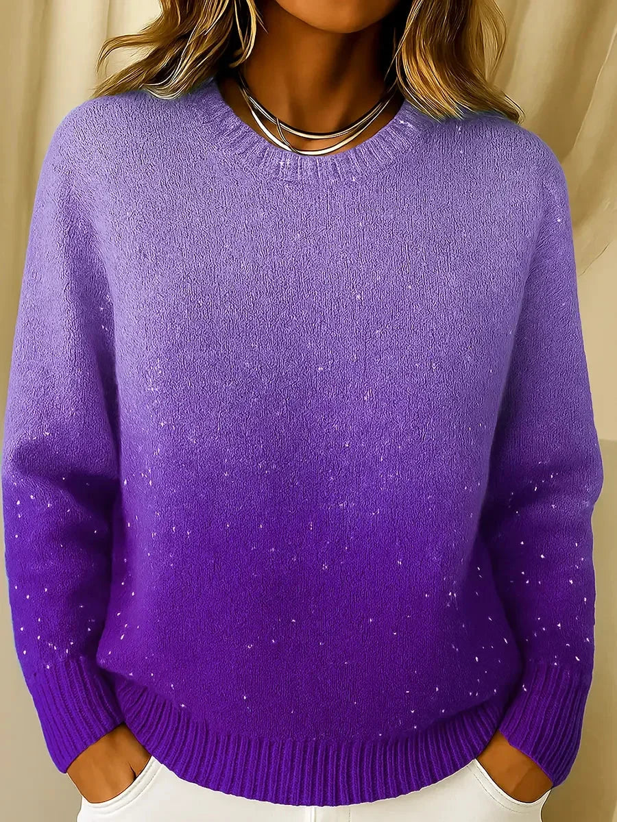 Izabell - Elegante Top De Punto Con Degradado Brillante