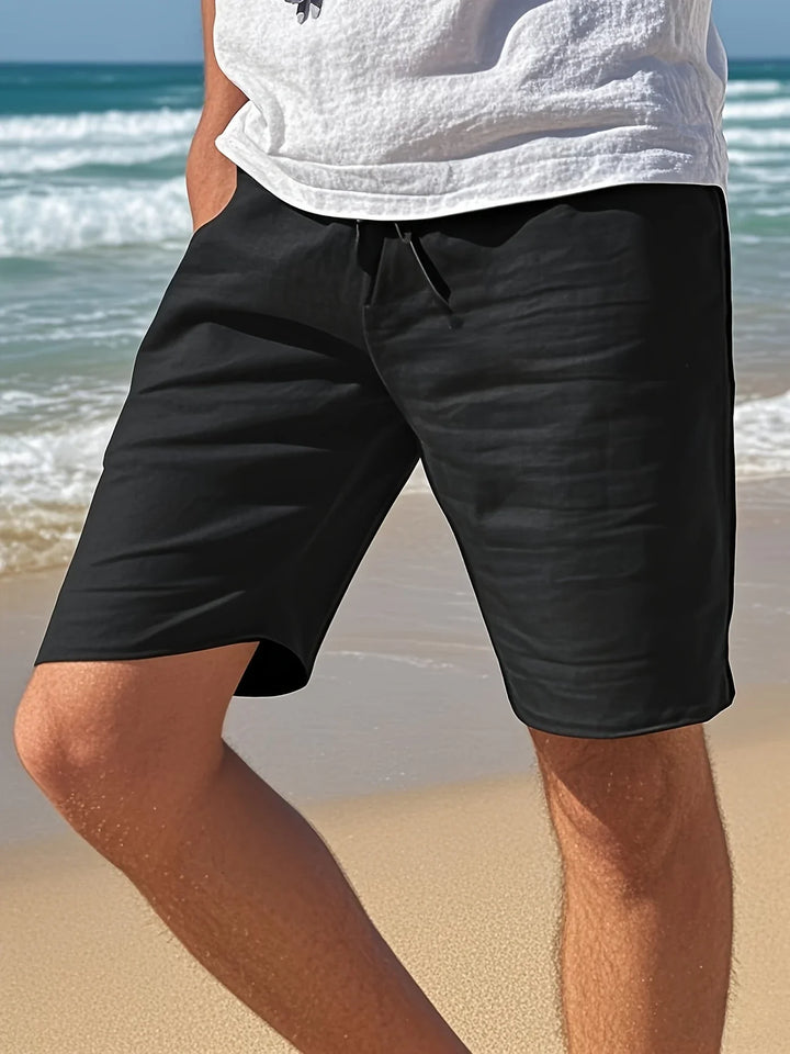 Callan - Pantalones Cortos Informales De Lino Con Bolsillo