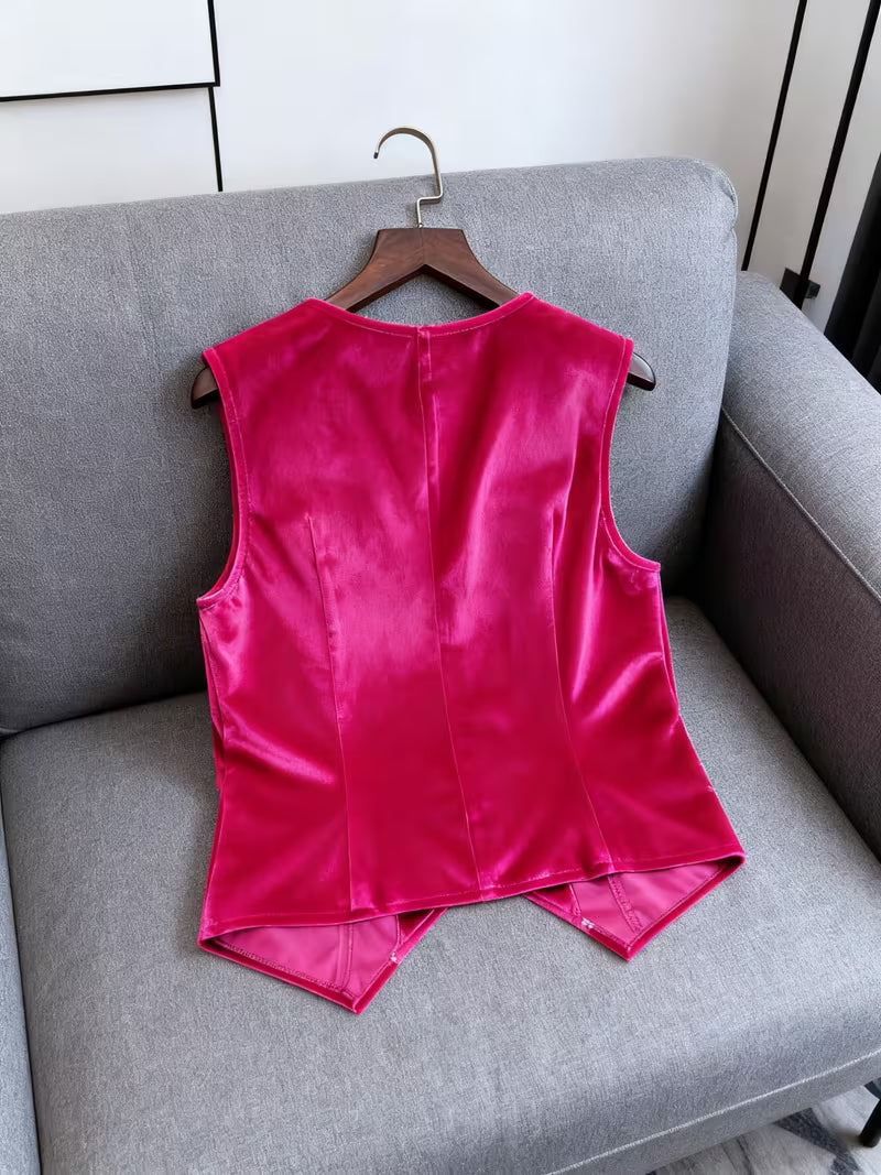 Silje - Chaleco Sin Mangas De Estilo Vintage Con Cuello en V