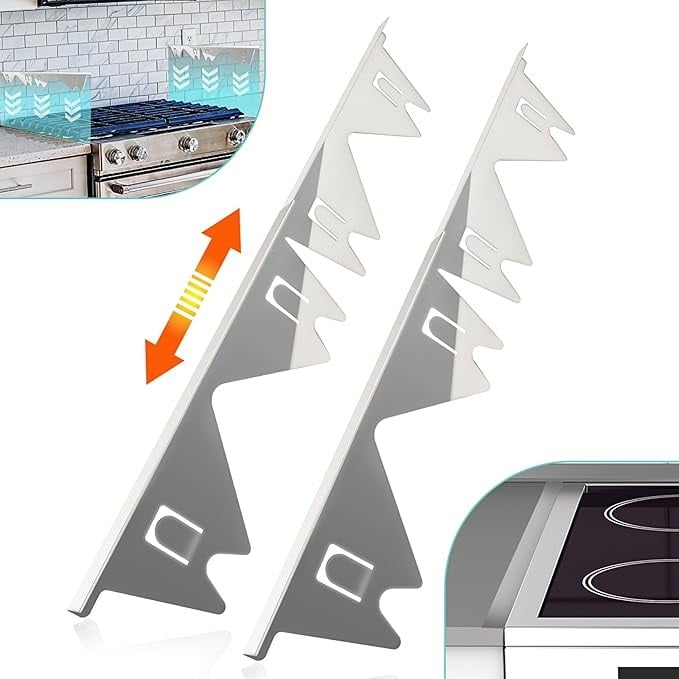 StoveSafe - Tapas Retráctiles De Acero Inoxidable Para Huecos de Estufas