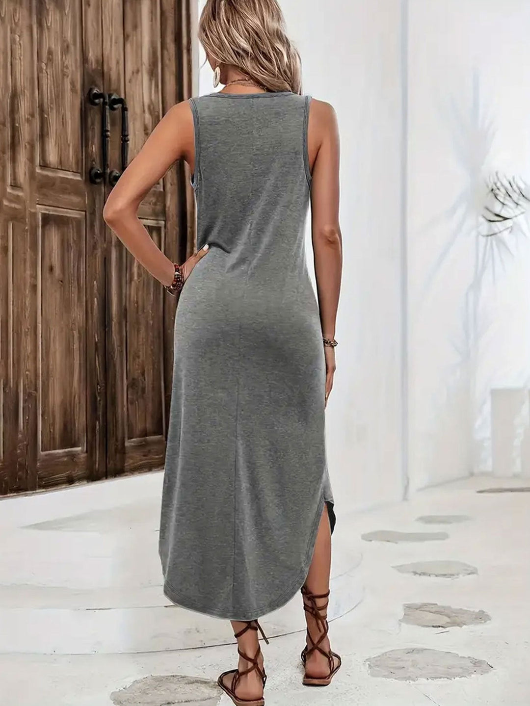 Brandy - Elegante Vestido Largo Sin Mangas