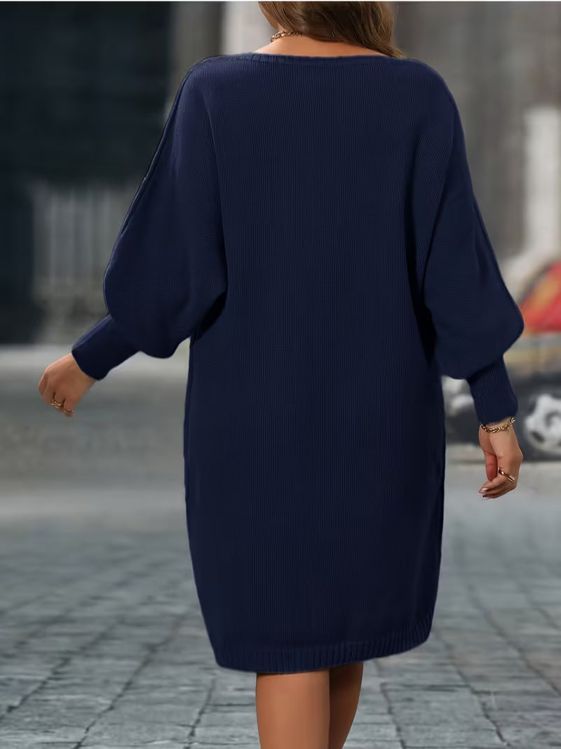 Enkeleida - Vestido De Invierno Con Estampado Geométrico En Forma De Rombo