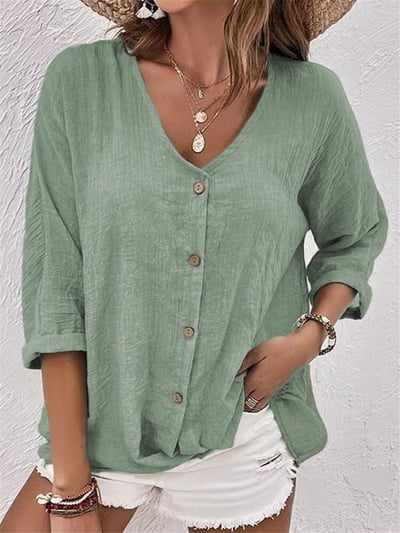 Kyra - Camisa Suelta Con Cuello De Pico