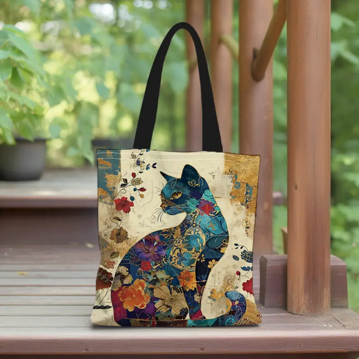 Feline - Bolso Tote Grande con Estampado Felino