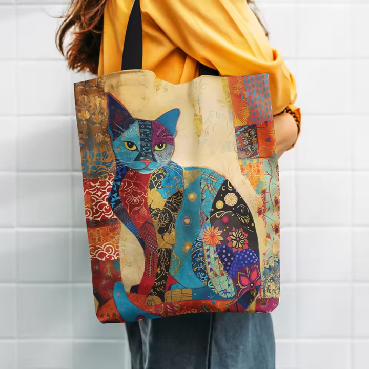 Feline - Bolso Tote Grande con Estampado Felino