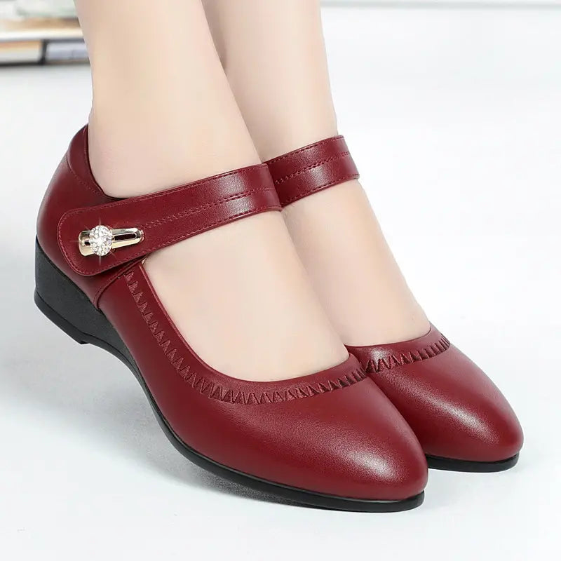 Aikaterina - Zapatos Con Puntera Redonda y Correa Con Hebilla