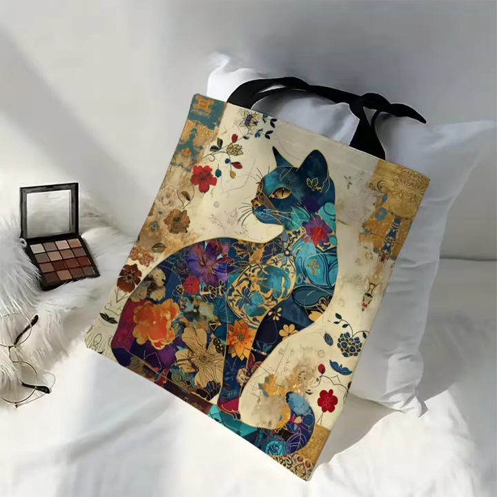Feline - Bolso Tote Grande con Estampado Felino