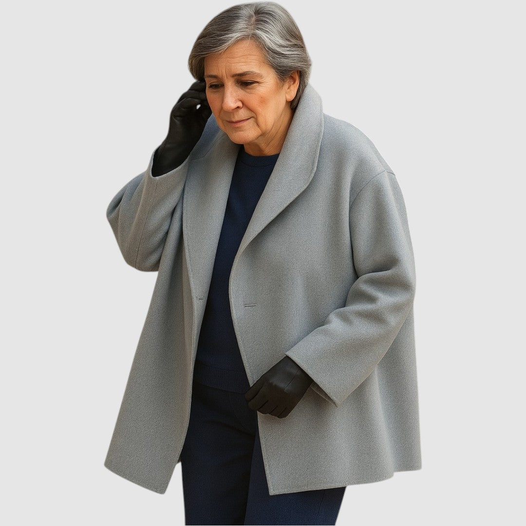Plesette - Abrigo De Lana Cachemira Cortavientos