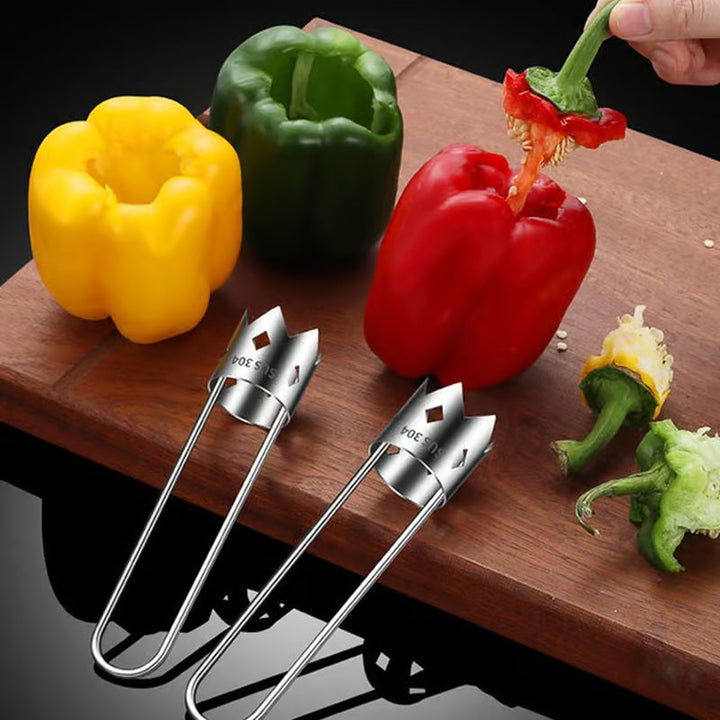 FruitCore - Descorazonador de Frutas y Verduras de Acero Inoxidable