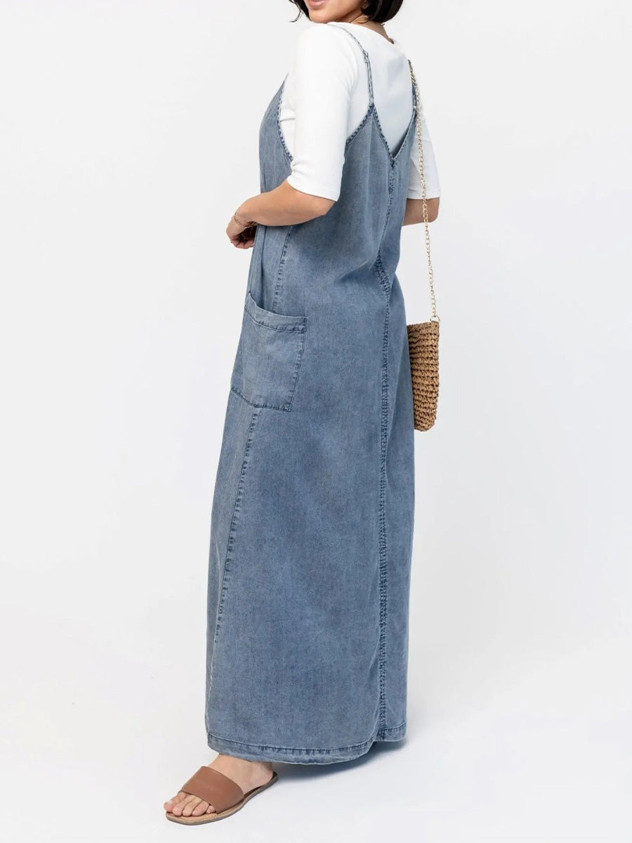 Éricaa - Vestido Largo De Denim Holgado