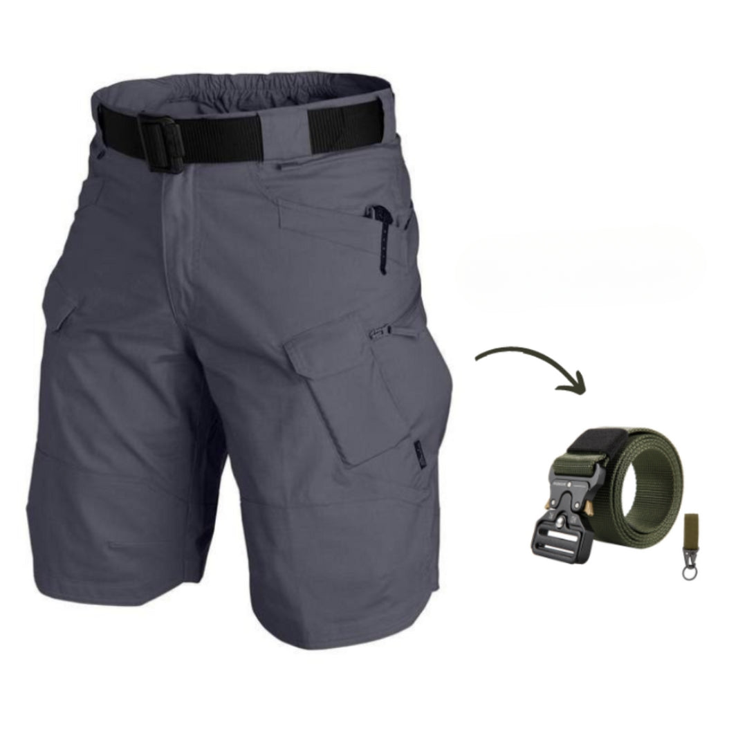 Kazuya - Cargo Pantalones Cortos Con 7 Bolsillos + Cinturón Gratis