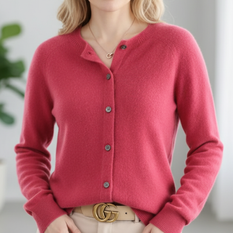 Katarzyna - Cómodo Jersey De Cachemira Con Botones