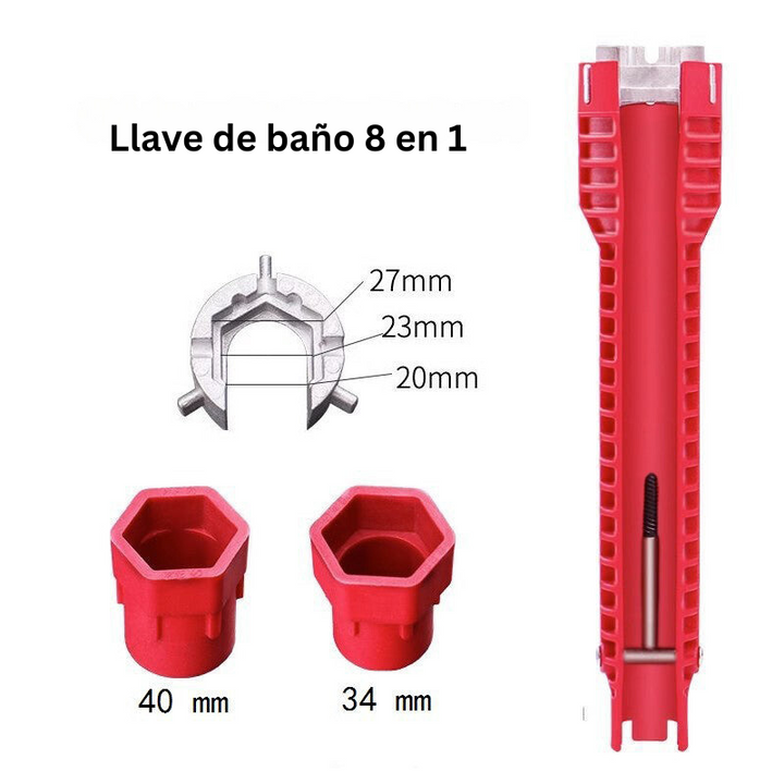 GripFlex - Llave de fregadero 8 en 1