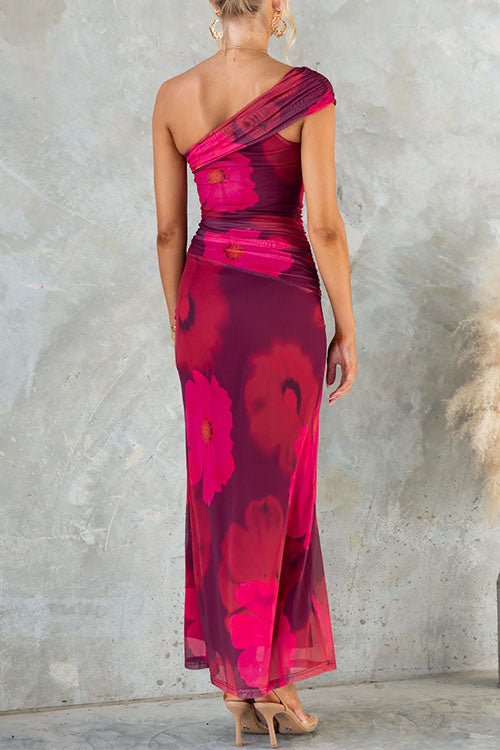 Lindsey - Vestido Largo Con Elegante Estampado Floral