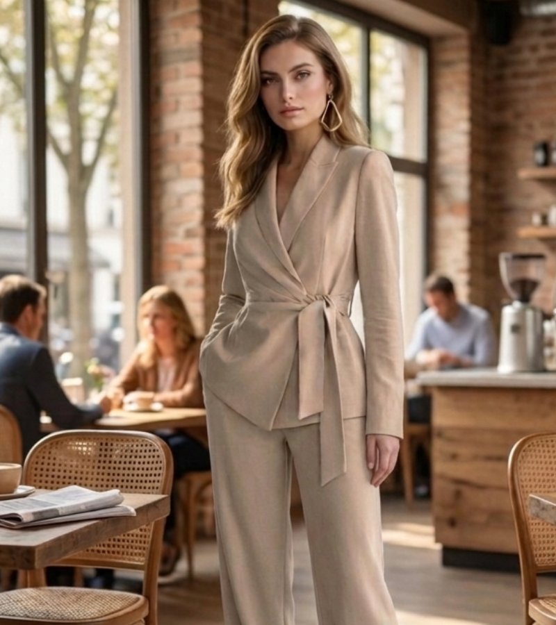 Asya - Elegante Traje Informal De Dos Piezas