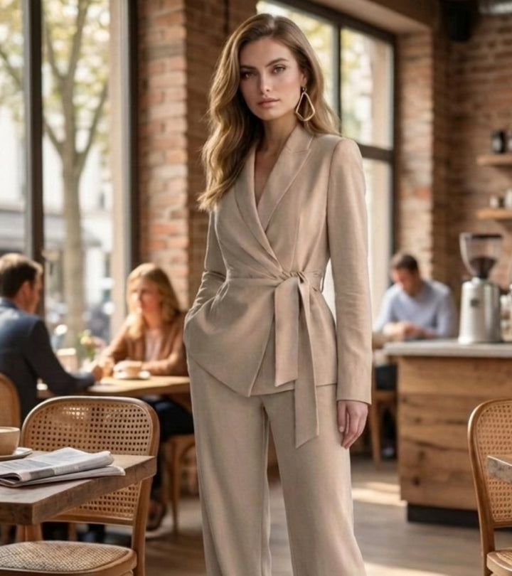 Asya - Elegante Traje Informal De Dos Piezas