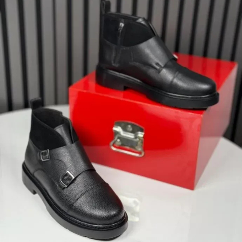 Abner - Botas De Cuero Con Correa De Monje