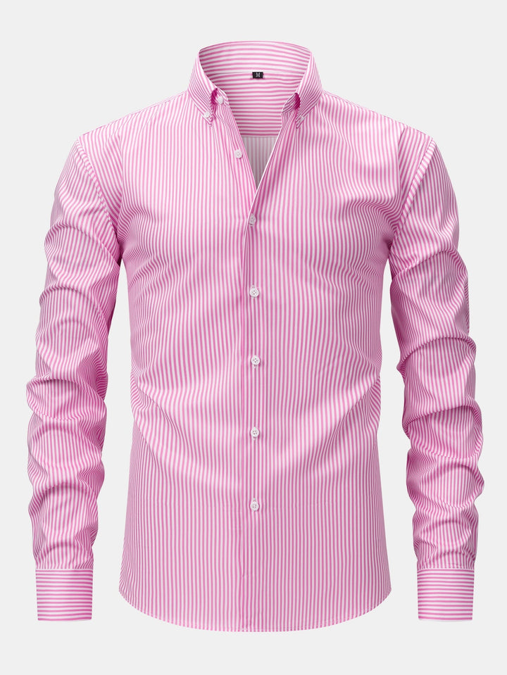Corey - Camisa De Manga Larga a Rayas Con Botones
