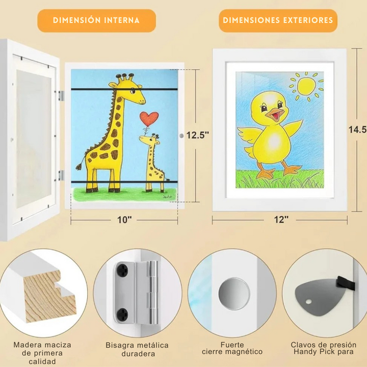 ArtKid - Marco Magnético Para Exhibir Obras De Arte De Niños