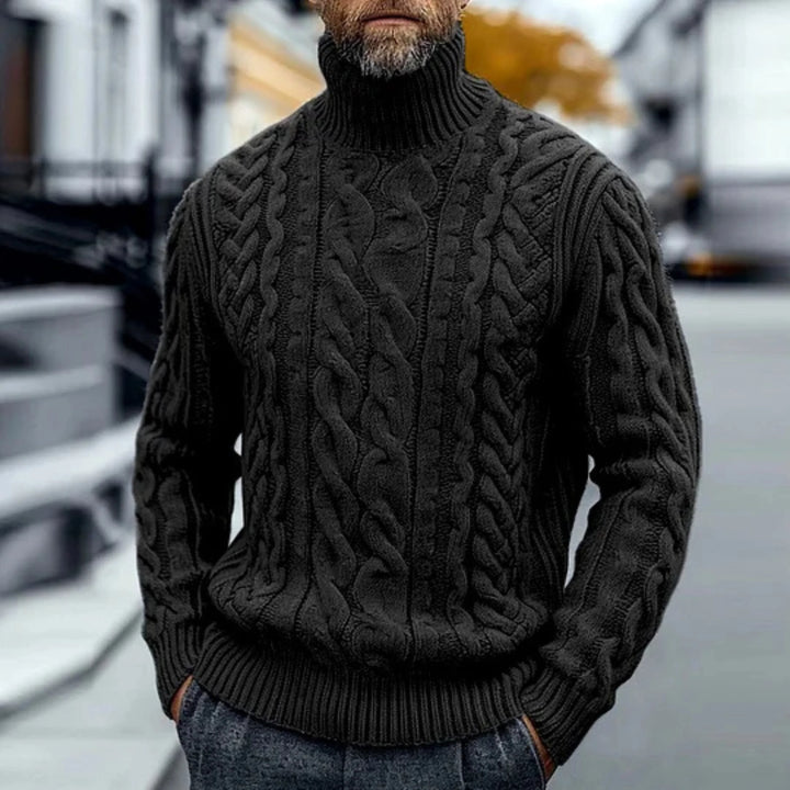 Philo - Jersey De Cuello Alto De Punto Por Cable