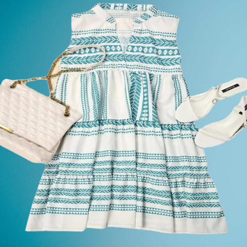 Lylah - Elegante Verano Vestido Con Impresión