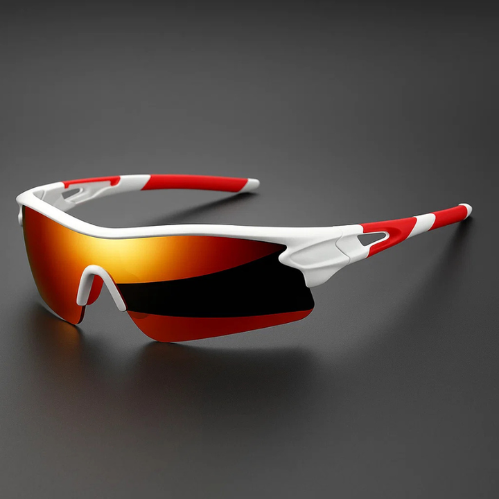 VeloShade - Gafas de Sol Deportivas de Ciclismo Envolventes con Cristales Espejados
