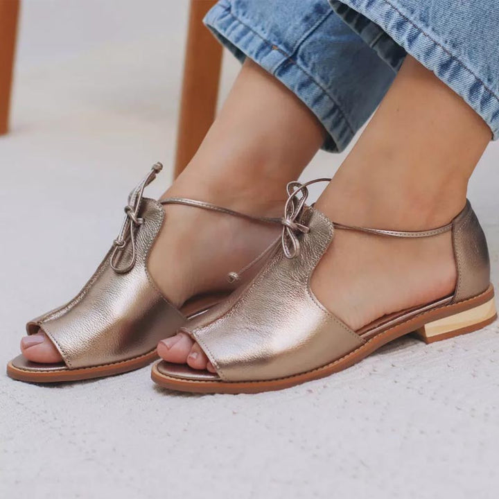 Helgard - Sandalias Planas Con Cordones