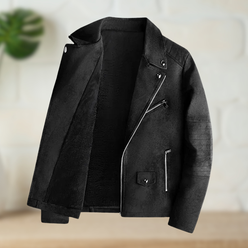Theo – Chaqueta De Cuero Forrada De Lana
