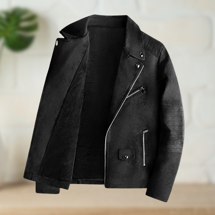 Theo – Chaqueta De Cuero Forrada De Lana
