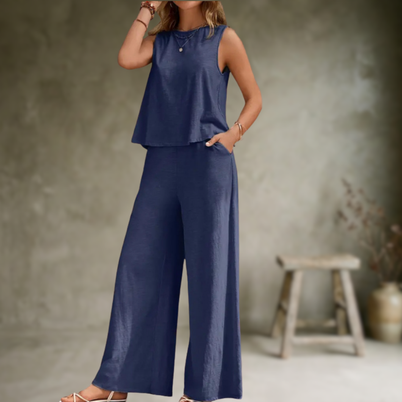 Alizeh - Elegante Conjunto De Dos Piezas Sin Mangas