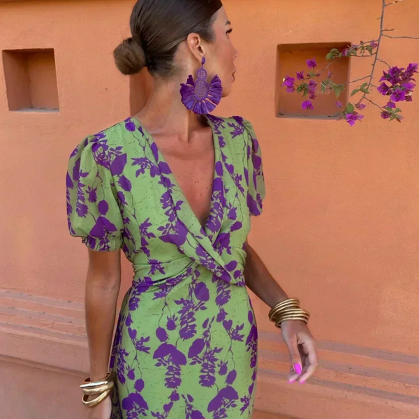 Ilze - Vestido Largo Con Estampado Floral