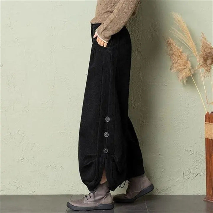 Krystal - Pana Dividir Terciopelo Harén Pantalón