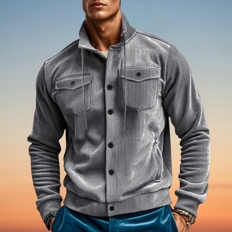 Larry - Chaqueta Con Solapa De Pana