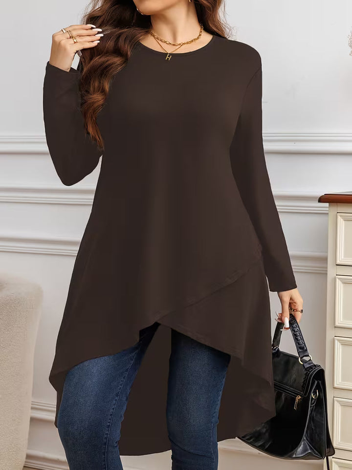 Neasa - Camiseta Elegante De Manga Larga