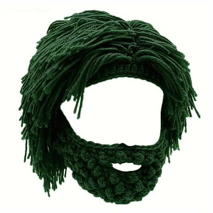 Grantley - Gorro Estilo Punk con Peluca de Cabello Liso Incorporada