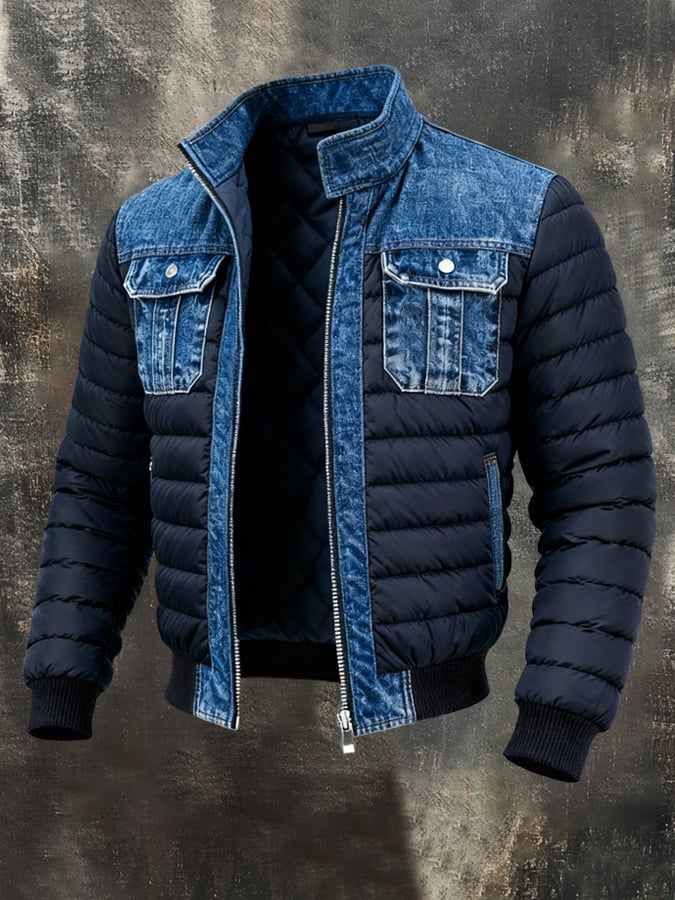 Henrikas - Chaqueta Vaquera Clásica Con Bolsillos Delanteros