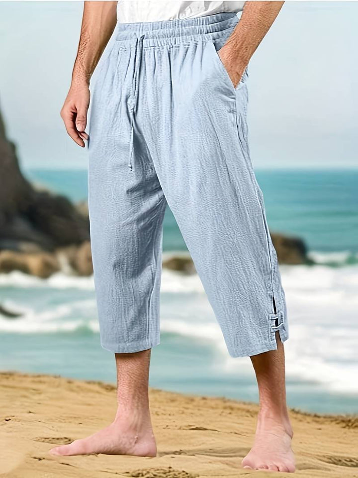 Eksteen - Pantalones Informales De Lino Con Múltiples Bolsillos