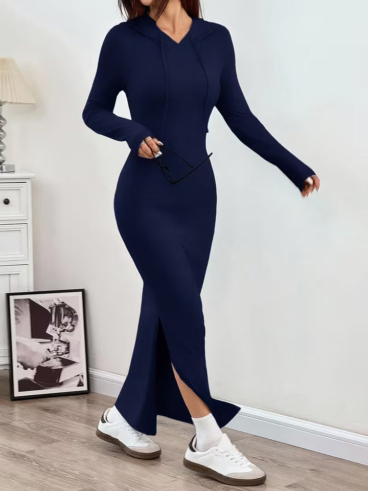 Dahye - Vestido Largo De Manga Larga Con Capucha