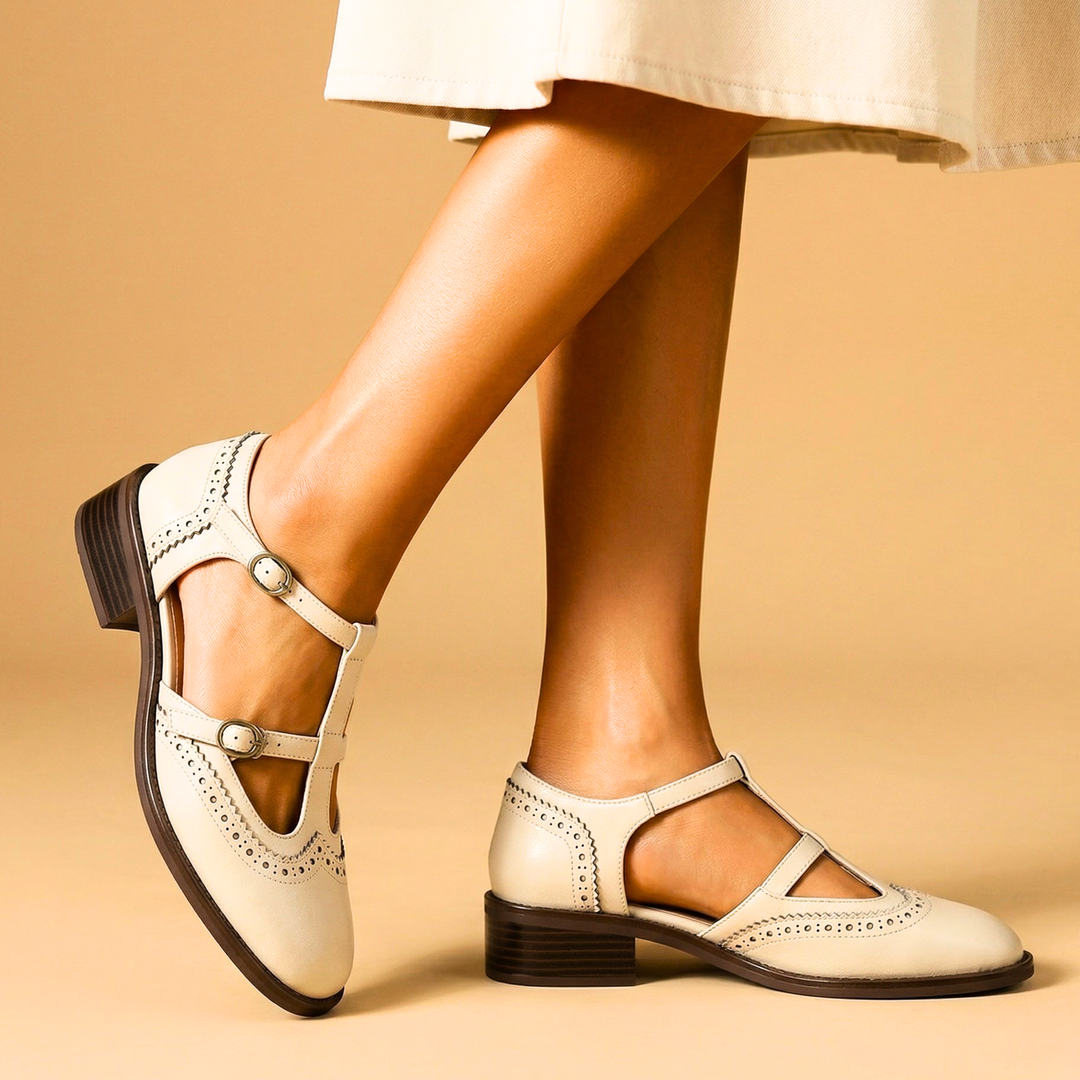 Anieka - Zapatos Mary Jane Con Cordones en Forma de T
