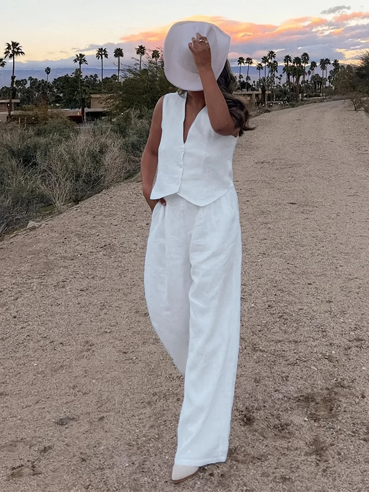 Jorja - Elegante Conjunto De Dos Pezas Sin Mangas