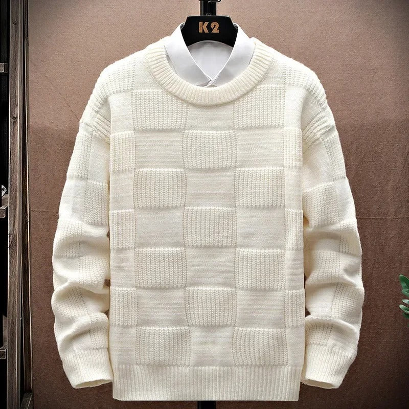 Yaxin - Jersey Informal de Cuadros Retro