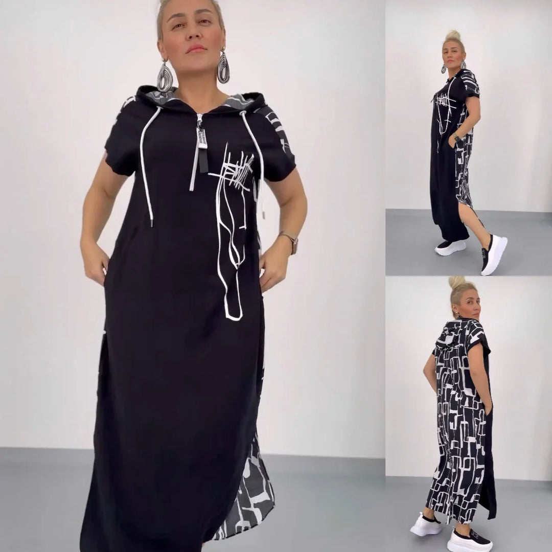 Filiz - Vestido Largo y Elegante Con Capucha