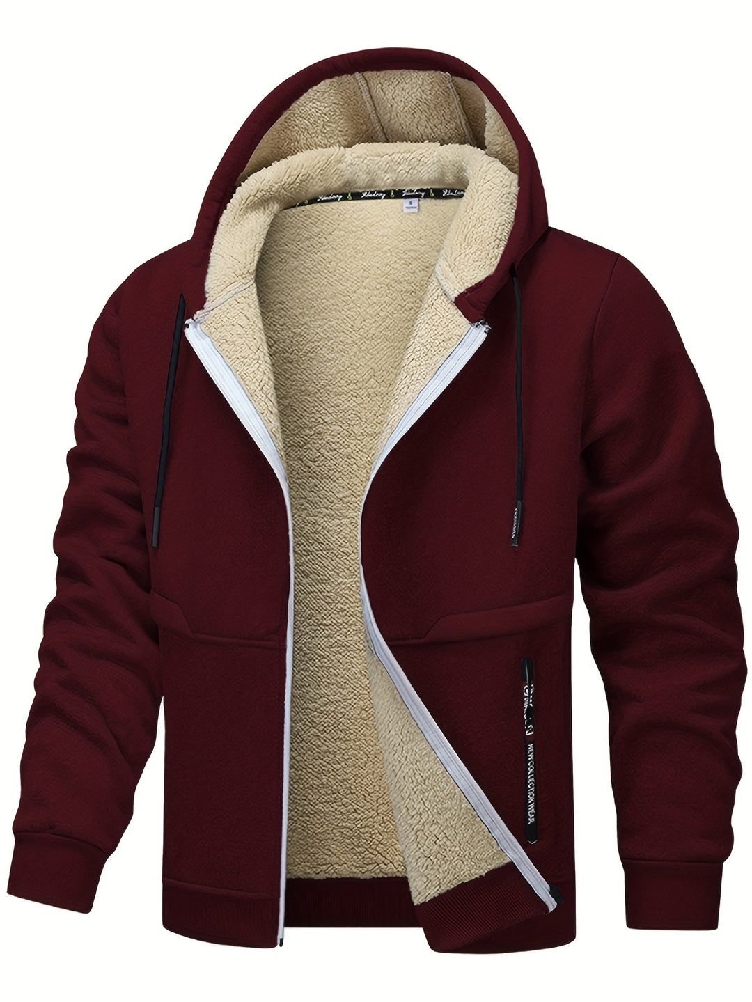 Helge - Sudadera Con Capucha y Cremallera De Manga Larga Informal