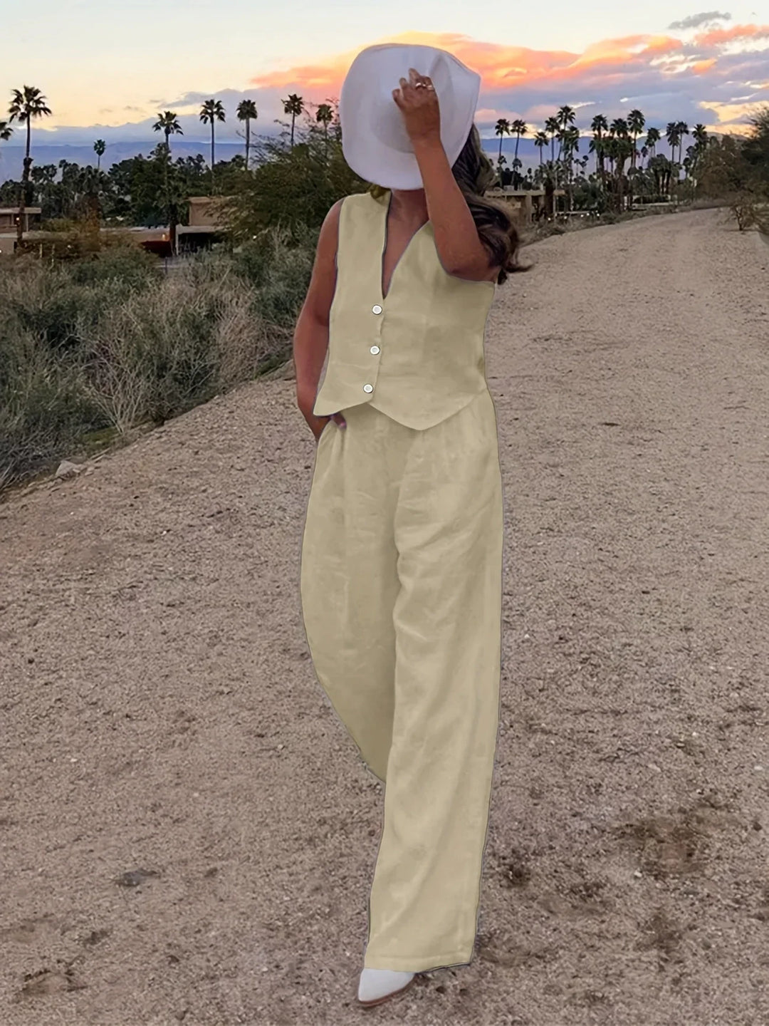 Jorja - Elegante Conjunto De Dos Pezas Sin Mangas
