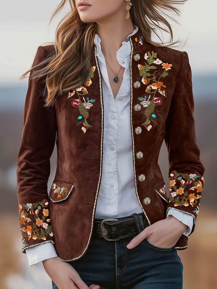 Anisaa - Chaqueta Elegante Con Cuello Alto
