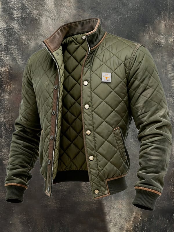 Jaspreet - Chaqueta Acolchada Retro Con Cremallera