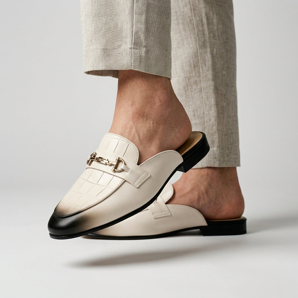 Idris - Zapatos De Cuero Sin Talón