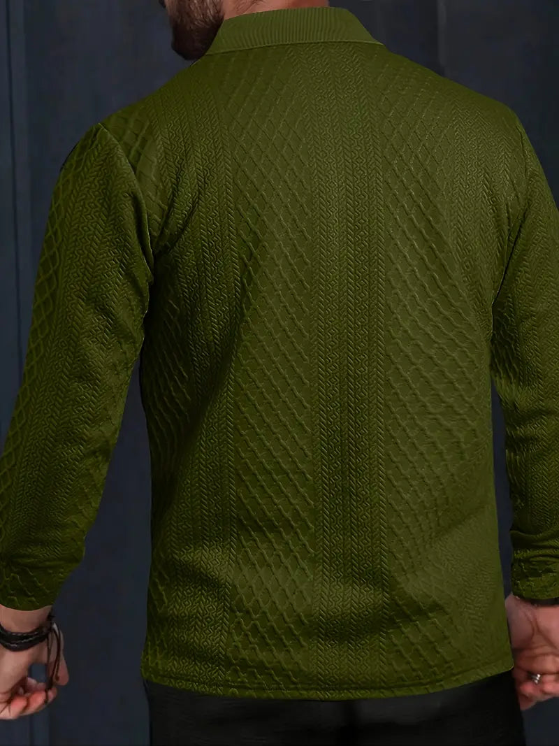 Benoit - Camiseta Texturizada Lior Con Cuello Jacquard